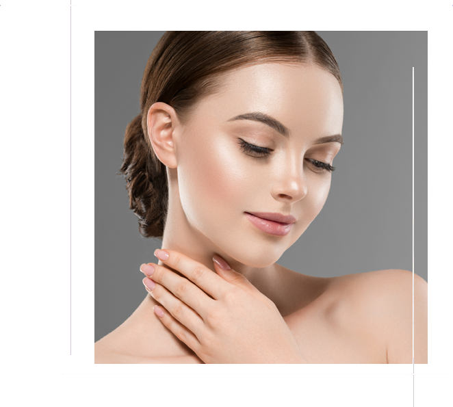 Healthy skin face brunette woman closeup face beautiful eyes cosmetic concept young model over gray background Healthy skin face brunette woman closeup face beautiful eyes cosmetic concept young model over gray background